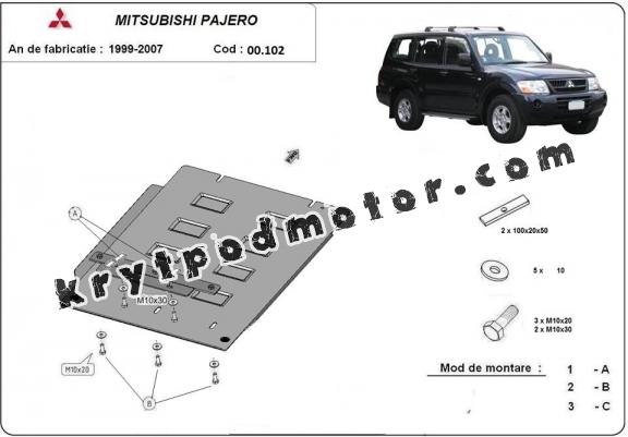 Kryt pod převodovka Mitsubishi Pajero 3 (V60, V70)