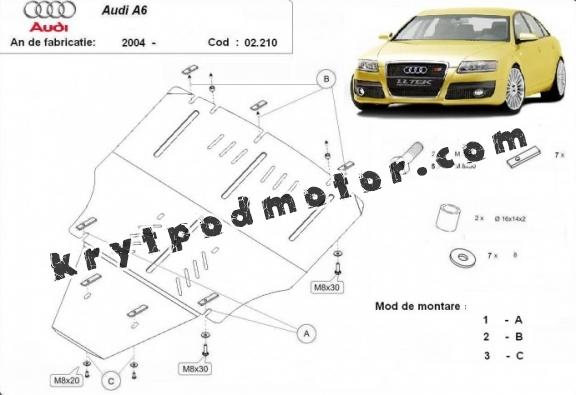 Kryt pod motor Audi A6
