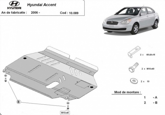 Kryt pod motor Hyundai Accent