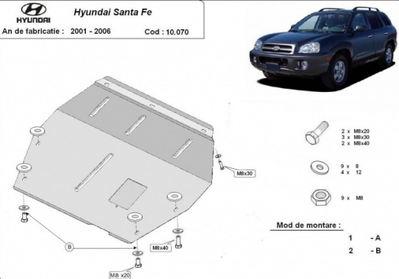 Kryt pod motor Hyundai Santa Fe