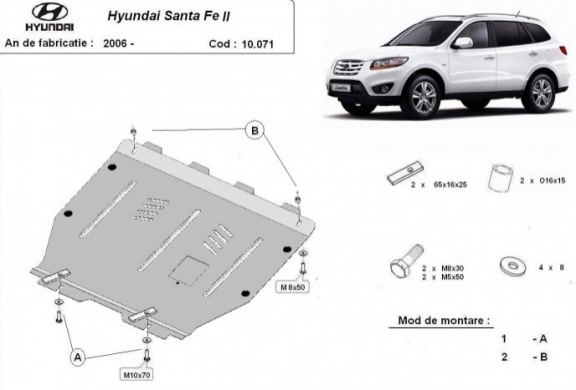 Kryt pod motor Hyundai Santa Fe