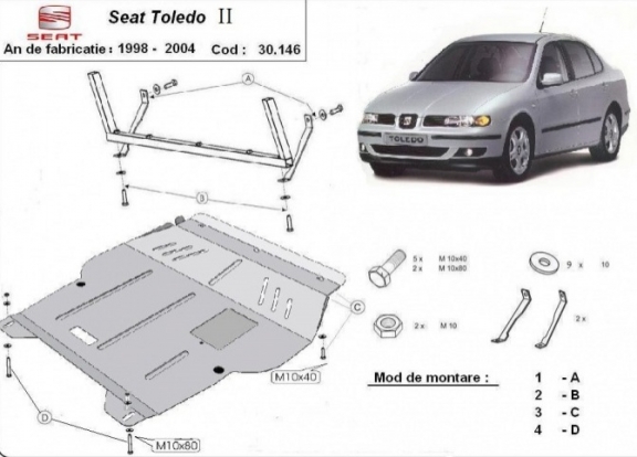 Kryt pod motor Seat Toledo 2