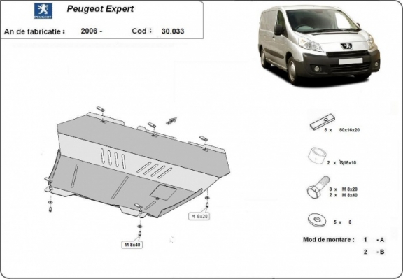 Kryt pod motor Peugeot Expert