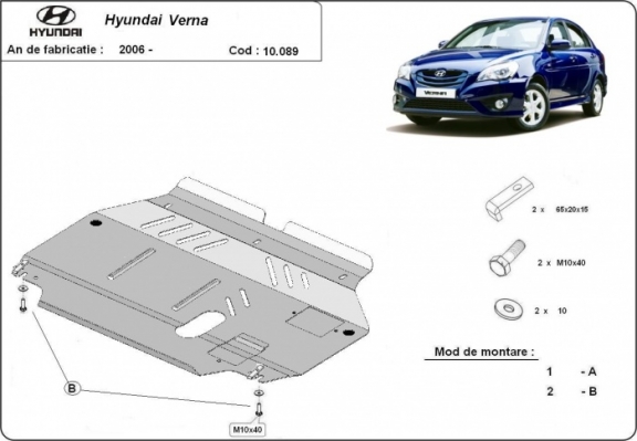 Kryt pod motor Hyundai Verna