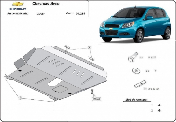 Kryt pod motor Chevrolet Aveo