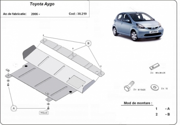 Kryt pod motor Toyota Aygo AB10