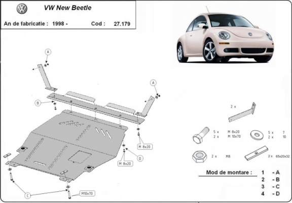 Kryt pod motor Volkswagen New Beetle