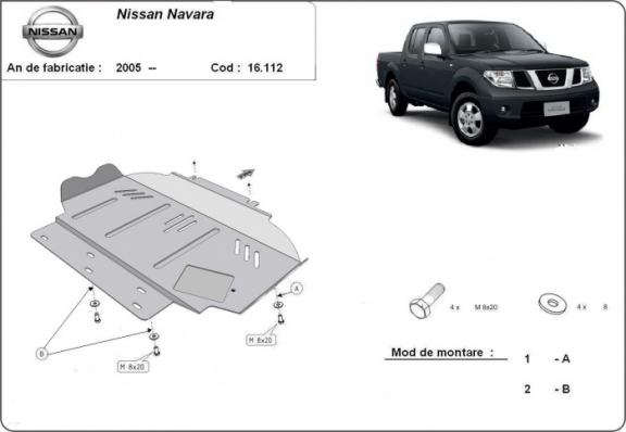 Kryt pod motor Nissan Navara D40