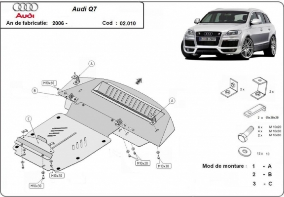Kryt pod motor Audi Q7