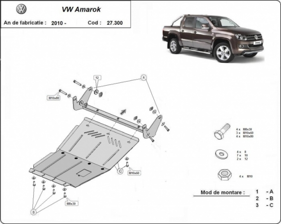 Kryt pod motor Volkswagen Amarok