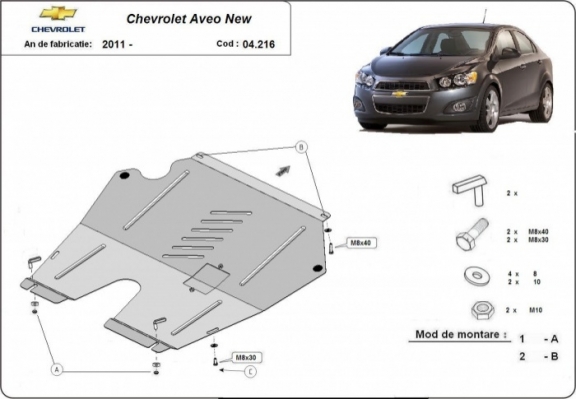 Kryt pod motor Chevrolet Aveo
