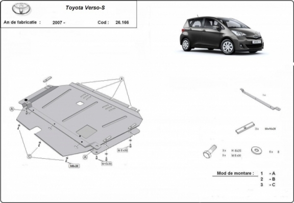 Kryt pod motor Toyota Verso