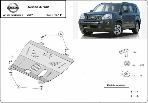 Kryt pod motor Nissan X-Trail T31