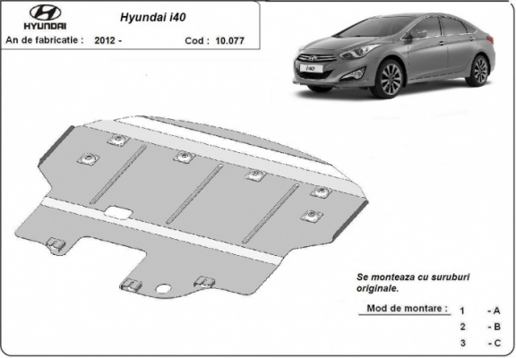 Kryt pod motor Hyundai i40