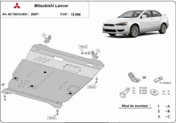 Kryt pod motor Mitsubishi Lancer