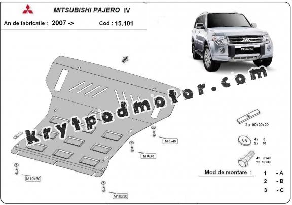 Kryt pod motor Mitsubishi Pajero 4 (V80, V90)