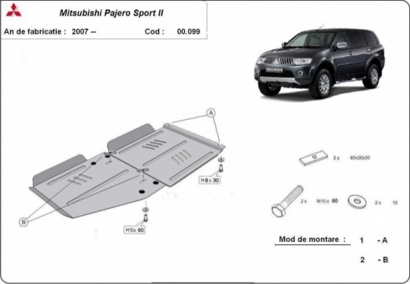 Kryt pod převodovka   Mitsubishi Pajero Sport 2