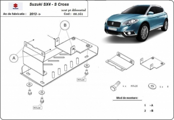 Kryt pod diferenciál Suzuki S-Cross - 4WD