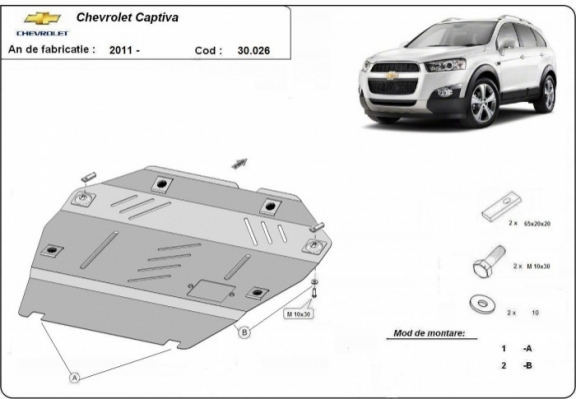 Kryt pod motor Chevrolet Captiva