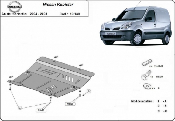 Kryt pod motor Nissan Kubistar