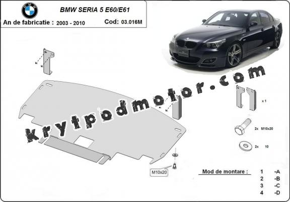 Kryt pod motor BMW Seria 5 E60/E61standardní M přední nárazník