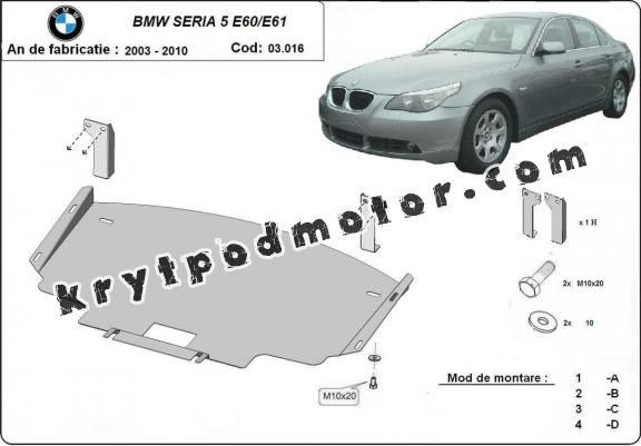 Kryt pod motor BMW Seria 5 E60/E61 standardní přední nárazník