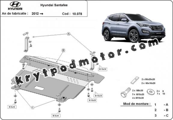 Kryt pod motor Hyundai Santa Fe