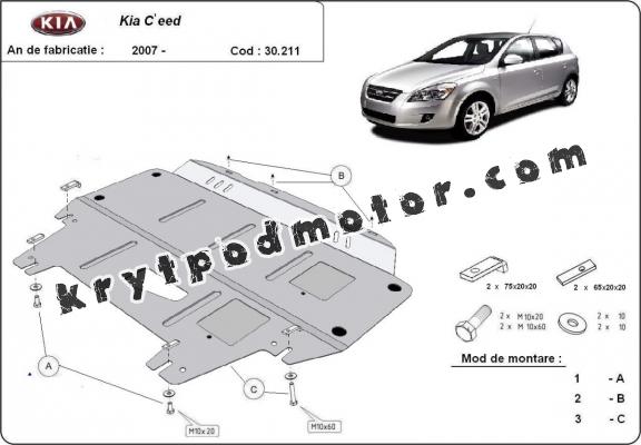 Kryt pod motor Kia Ceed