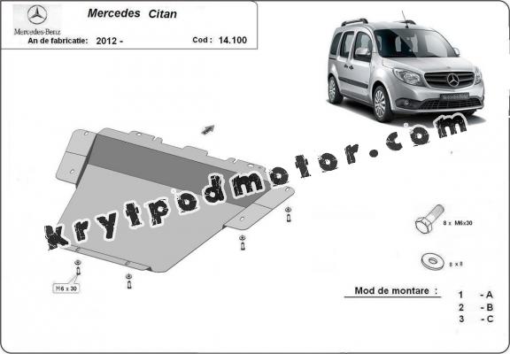 Kryt pod motor Mercedes Citan