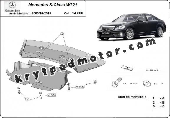 Kryt pod motor Mercedes S-Classe W221 - 4x2