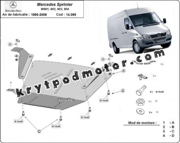 Kryt pod motor Mercedes Sprinter