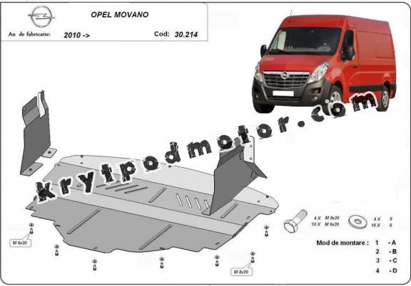 Kryt pod motor Opel Movano B 