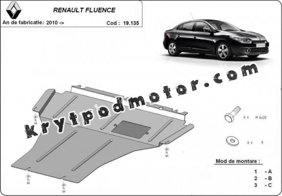 Kryt pod motor Renault Fluence