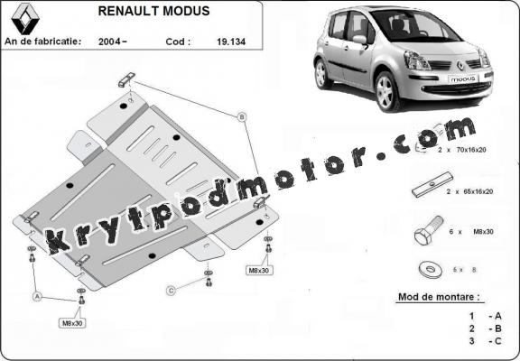 Kryt pod motor Renault Modus