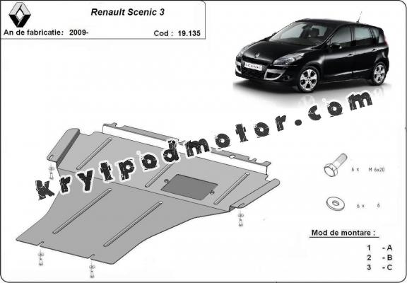 Kryt pod motor Renault Scenic 3