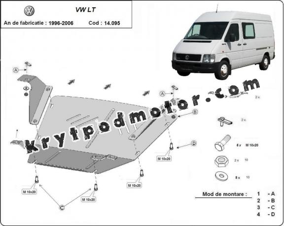 Kryt pod motor Volkswagen LT