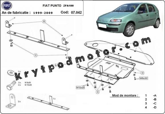 Kryt pod motor Fiat Punto