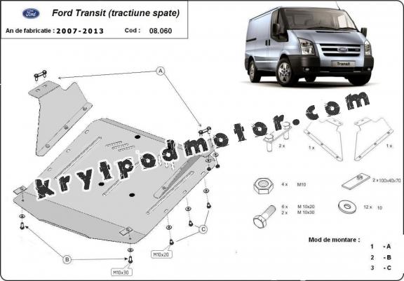 Kryt pod motor Ford Transit - RWD