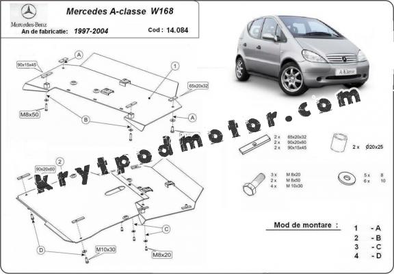 Kryt pod motor Mercedes A-Classe W168