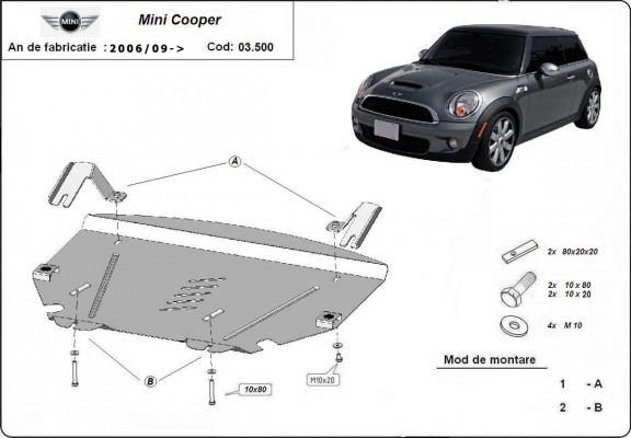 Kryt pod motor Mini Cooper R56