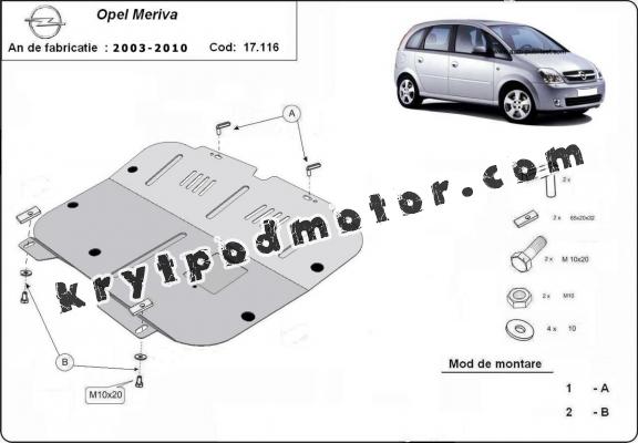 Kryt pod motor Opel Meriva A 