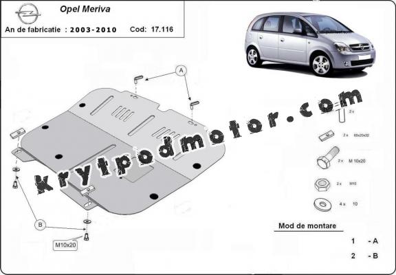 Kryt pod motor Opel Meriva