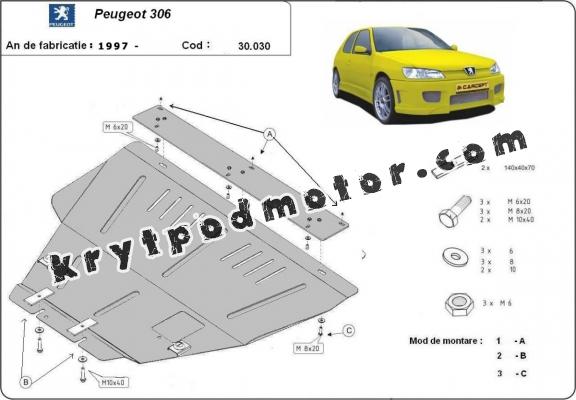 Kryt pod motor Peugeot 306