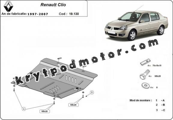 Kryt pod motor Renault Clio 2