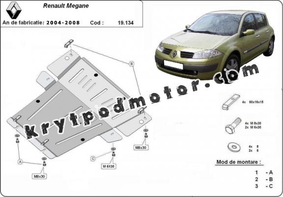 Kryt pod motor Renault Megane 2