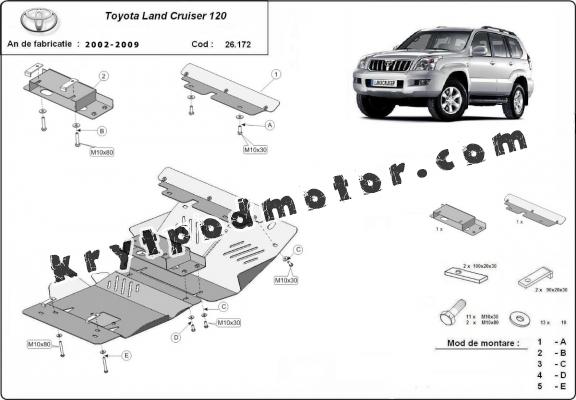 Kryt pod motor Toyota Land Cruiser J120