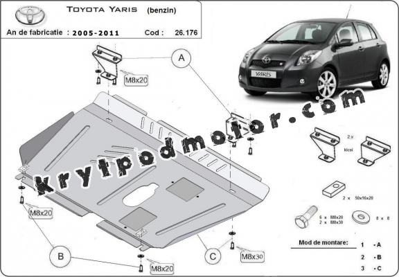 Kryt pod motor Toyota Yaris - benzín