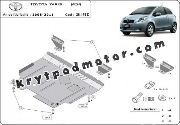 Kryt pod motor Toyota Yaris - diesel
