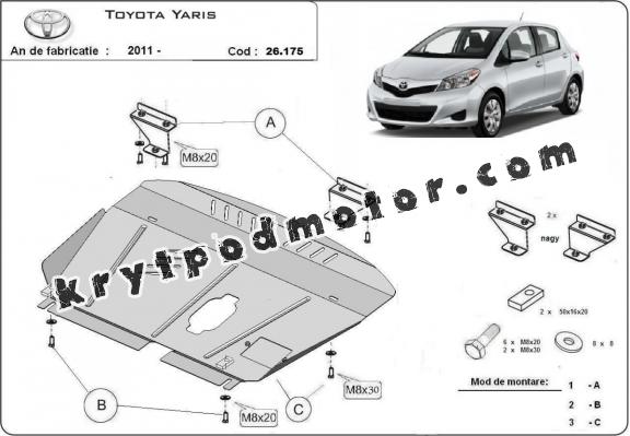 Kryt pod motor Toyota Yaris 