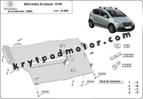 Kryt pod motor Mercedes A-Class W169